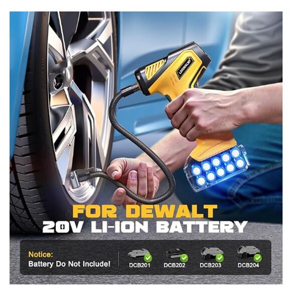 Air Compressor uses 20VBatt, 150PSI Air PumpDigital Pressure Gauge, (No Battery) - Picture 6 of 8